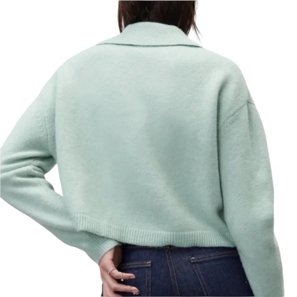 Zara Women's Cropped Polo Collar Knit Sweater- Size Medium - Picture 3 of 11
